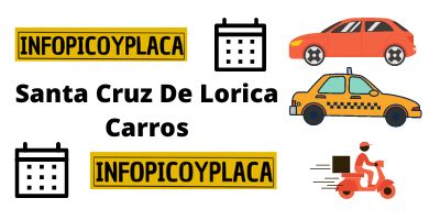 pico y placa en Santa Cruz De Lorica para carros
