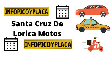 pico y placa en Santa Cruz De Lorica para motos