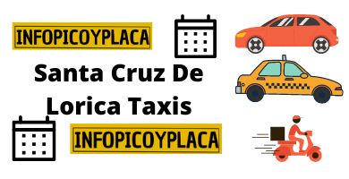 pico y placa en Santa Cruz De Lorica para taxis